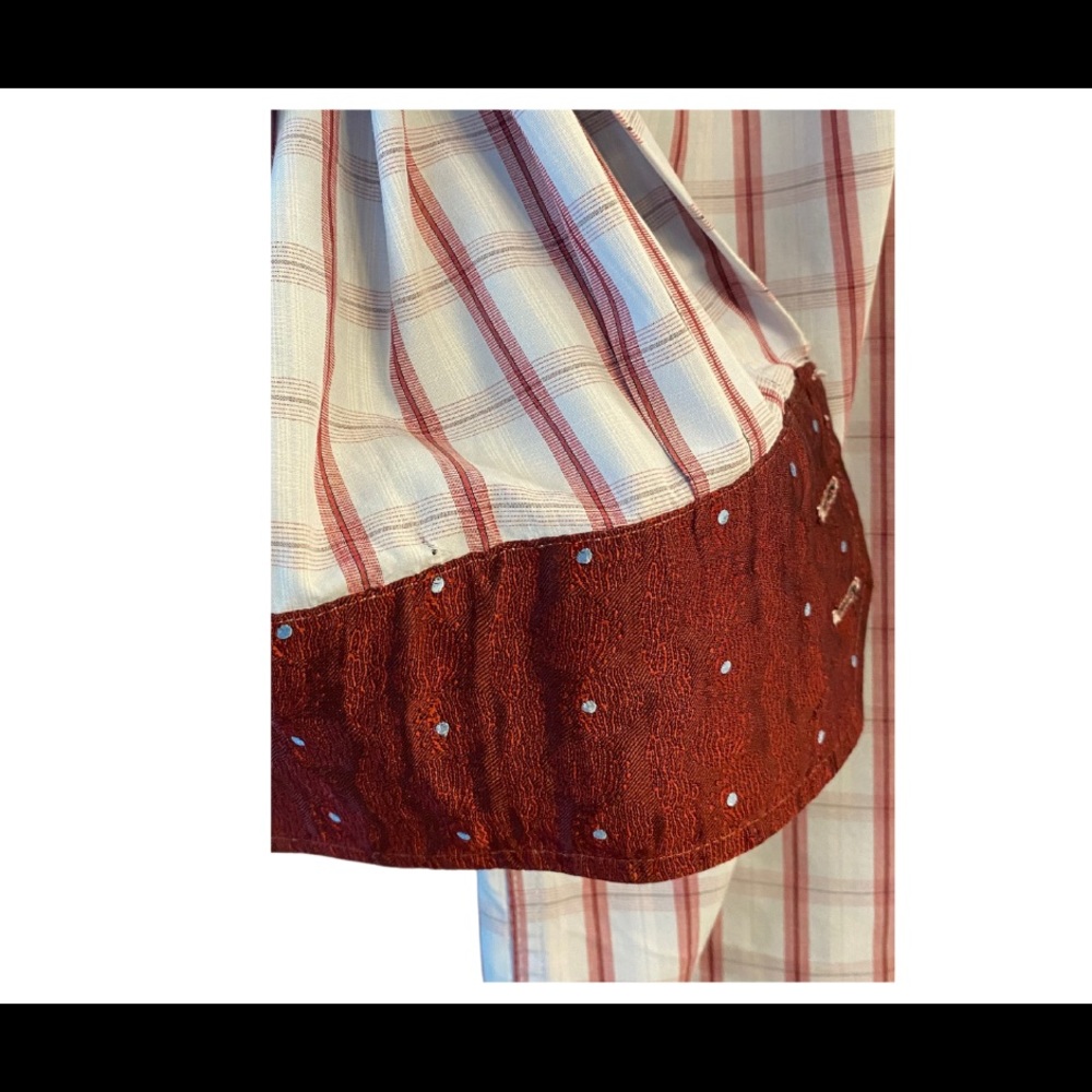 English Laundry Men’s Dress shirt, light blue, maroon, tan, size 16, 32/33